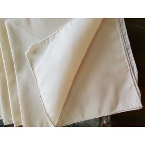 Town & Country Cloth Napkins Set 4 Cream 15x15" Cotton Blend 1972 NEW in Package